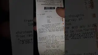 my burgerking receipt