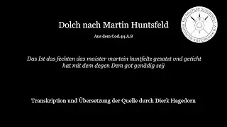01 Dolch nach Huntsfeld - Stich von unten