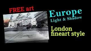 Europe city Watercolor painting style // FREE tutorial // fileart courser