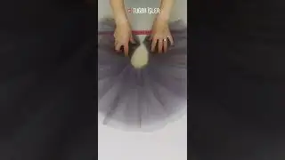 Простой крой и пошив юбки-пачки для девочки мечтающей стать черным лебедем | Tuğba İşler #shorts