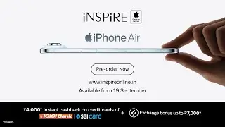 iPhone Air. PRE-ORDER NOW from iNSPiRE.