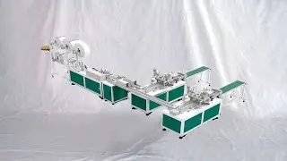 Fully automatic flat surgical face masks making machine 1+2 line tested for UK customer 出口英國一拖二口罩生產線