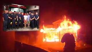 Watch as Firefighters Rescue Man from Burning Home