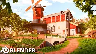 Make an Stylized Farm in Blender &ndash; Timelapse