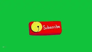 Red Color Subscribe Button Animation | Green Screen