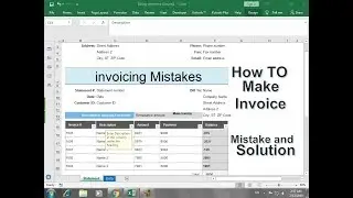 #328 How To Make Invoice or Invoice Mistakes Solution in Excel Hindi