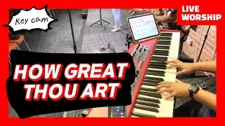 How great thou art (key of D) | Live Worship Piano | Key cam