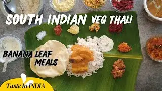 South Indian Meals | How To Serve Food In Banana Leaf | South Indian Festival Meals | Veg Thali