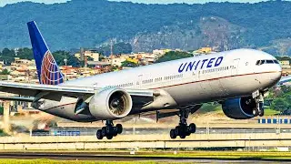 Best Landing UNITED BOEING 777 AT Dubai Airport MFS2020