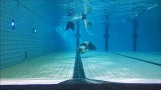 Mermaid Liara - training for underwater routine with The Black Tail Mermaid! @MermaidLiara