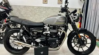(ПРОДАНО) Мотоцикл Triumph Speed ​​Twin 2023 года выпуска, принадлежал первому владельцу, очень н...
