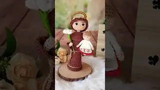 Santo Ant&oacute;nio em #croche #crochet #amigurumi #artesacra #religious #santoantoniodelisboa