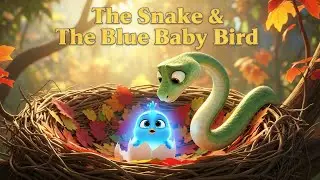 The Snake & The Blue Baby Bird: A Heart-Touching Moment | Nutty Toon #ShortStory #KidsAnimation