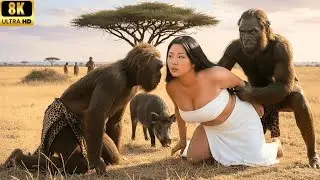 Millions of Years Ago  Woman Chased and Captured by Ape Man Hindi Dubbed