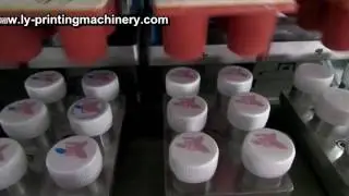 Full Automatic 4 color plastic cap pad printing machine