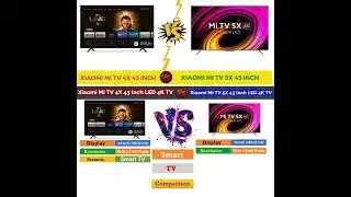 🔥Xiaomi Mi Tv 4X 43 Inch vs Xiaomi Mi Tv 5X 43 Inch🔥Smart Tv Comparison🔥#shorts #tech #smarttv