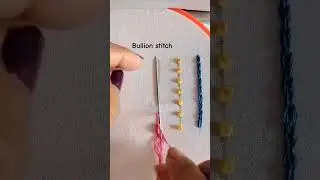 Bullion stitch #embroidery #basicembroidery #handembroidery #embroderydesigns#art #embroiderystitch