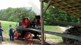 Frick Steam Engine Pulling Sawmill, Chandler Farms