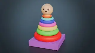Toys Coloring Teddy Bear Face Rings for Kids 7 Ring Multi Color,  Indoor Game, Outdoor Game. V06