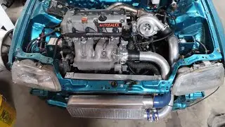 Mocking Up Intercooler Piping For A K24 Civic EF Turbo