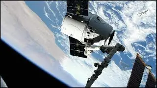 Запуск, захват и причаливание космического корабля SpaceX Dragon CRS-17 (замедленная съемка)