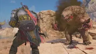 Fighting 2 Bergsra - God of War: Ragnarok