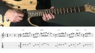 'Straight no chaser' Simplified Melody -  Free GUITAR LESSON  by Georg Dybowski
