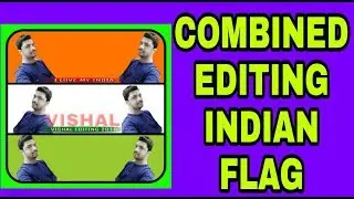 Combined editing Indian Flag With Glasses Text Font In Picsart
