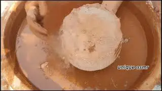 Red Sand Dipping Crumbling In water