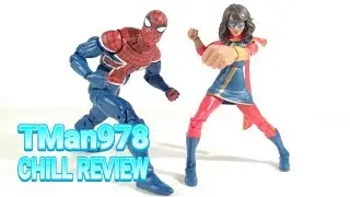 MARVEL LEGENDS SERIES SPIDER-MAN UK & MS. MARVEL SANDMAN BAF WAVE CHILL REVIEW