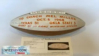 1969 Texas Longhorns National Champions Team Signed Football 50+ Sigs JSA COA