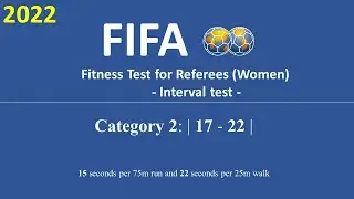 FIFA Fitness Test for Referees (Women): Interval test - Category 2
