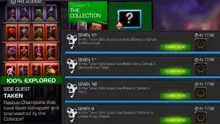 Taken Side Quest - Given 9 to 12 Objectives - Marvel Contest of Championsff to 
