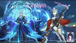 NEW 6.3 ABYSS | C0 NEUVILLETTE AND C0 INEFFA LVL 50  WITH COLOMBINA AND FISHL | FULL STAR !
