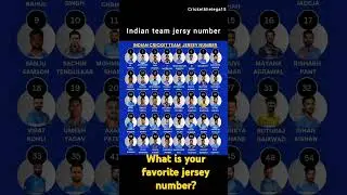 Indian Cricket Team 1 To 100 Jersey Number | #shorts #ipl2025 #shortsfeed #ytshorts #indiancricket
