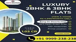 Hero Homes Sector 104 Gurugram | 9999238238 | 2 & 3 BHK luxury Apartments | Residential project