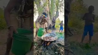 Incredible Wild Food Cooking By Hadzabe Tribe in jungle🤤‼️#cooking #food #africa #culture #tribal