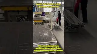 Waste solar panel recycling equipment customer site#construction #aluminum recycle#Glass  recycling