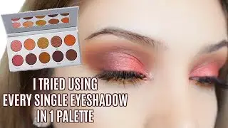 USING EVERY SINGLE EYESHADOW IN ONE PALETTE | CHALLENGE