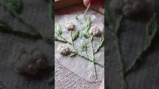 🌿 einfach mal ein Geschirrtuch bestickt