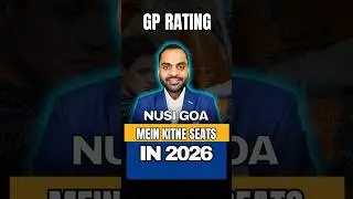 GPR NUSI Goa July 2026 mein kitne seats honge?