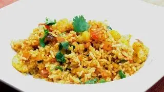 Recette Indienne V&eacute;g&eacute;tarienne Fried Rice | Riz Frit 𑁍 Pankaj Sharma