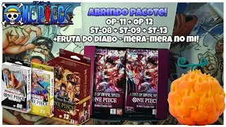 [One Piece TCG ] Abrindo OP-11+12, ST-08 + ST-09 + ST-13 e Fruta do Diabo - Mera-Mera no Mi!