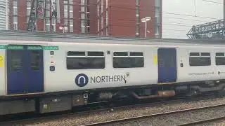 BR class 150 DMU from BREL York and 185 DHMU from Siemens leaving Leeds City Railway Station
