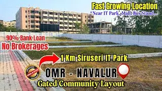 OMR Padur Luxury Residential Plot For Sale | 1 Km From SIPCOT | Good Location | No Brokerage #padur