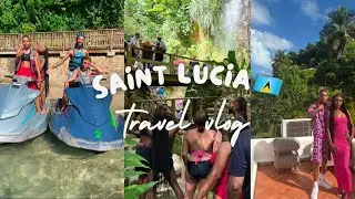SAINT LUCIA TRAVEL VLOG 2024 | atv riding + jet- skiing + boat ride + volcano mud bath + more