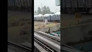 Goods Train Overtaking #indianrailwaysfan #indianrailways #indiantrain #highspeedtrain #indian