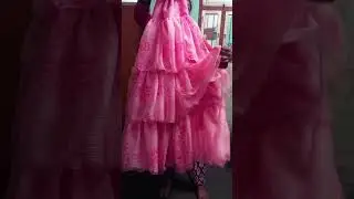 long frock three layers stitching please like, subscribe video