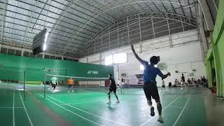 #เพิ่มสุข [Drunker Badminton] Game2 Beer Ya VS Chain Koh   4K