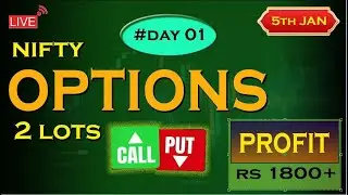 LIVE TRADING | OPTIONS TRADING | NIFTY 50 | Profit - Rs 1800+